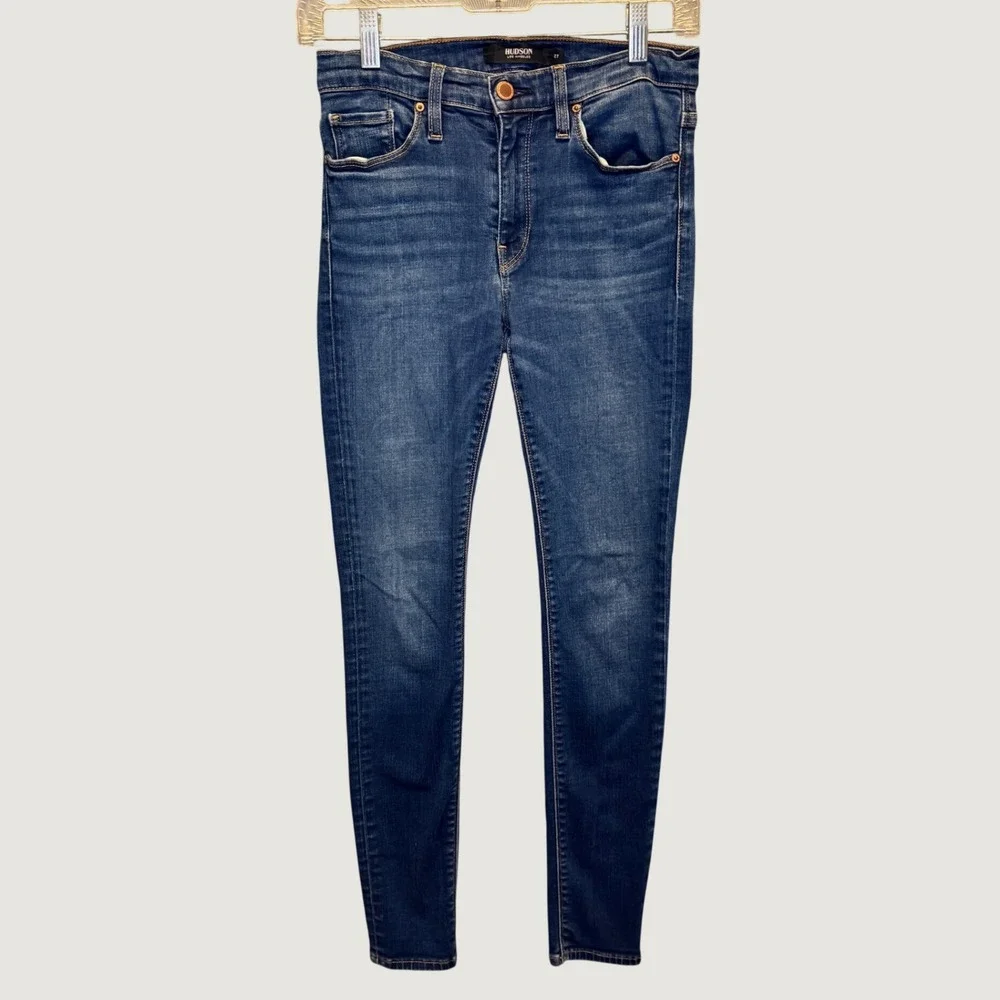 2128 | Hudson Nico Super Skinny High Rise Stretch Jeans Blue Womens 27